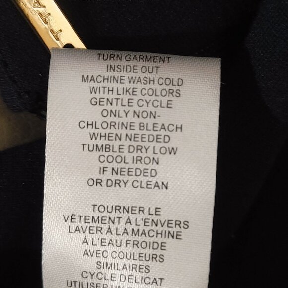 T Tahari Size 10 Dress Navy Blue Sleeveless Bodycon Style  Sheer Striped Detail - Picture 4 of 10